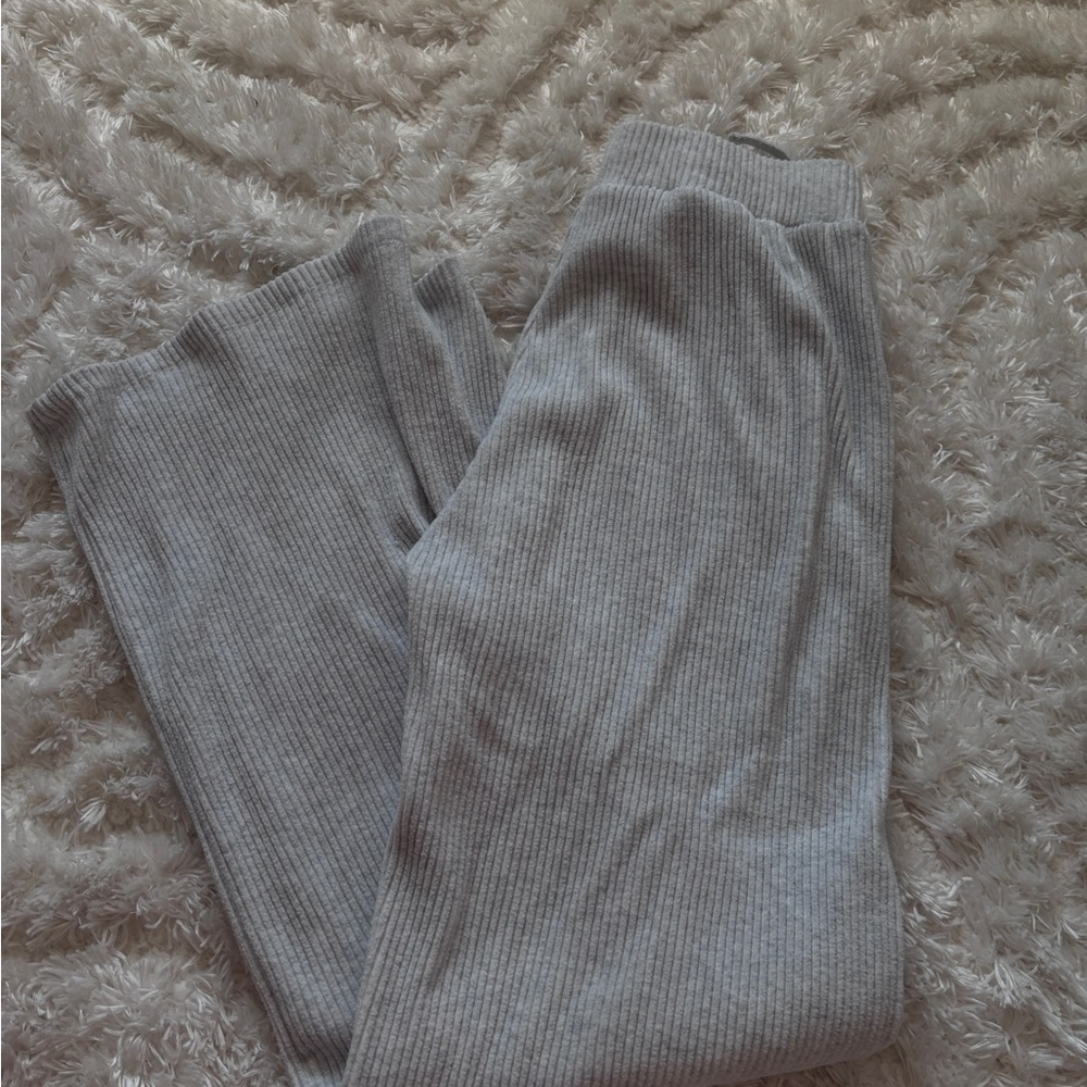 Abercrombie & Fitch Light Gray Ribbed Lounge Pants